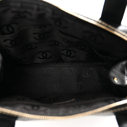 Chanel Calfskin Wild Stitch Vertical Top Handle Bag Black 4 of 9