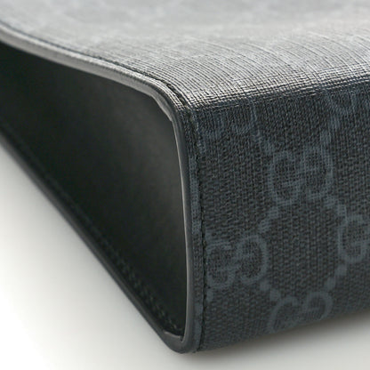 Gucci GG Supreme Monogram Selleria Calfskin Web New Web Cosmetic Case Black 9 of 9
