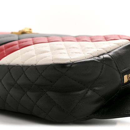 Versace Nappa Barocco Quilted Vanitas Medea Belt Bag Black Red White 10 of 14