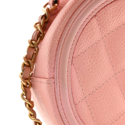 Chanel Caviar Quilted Round Filigree Crossbody Pink 11 of 11