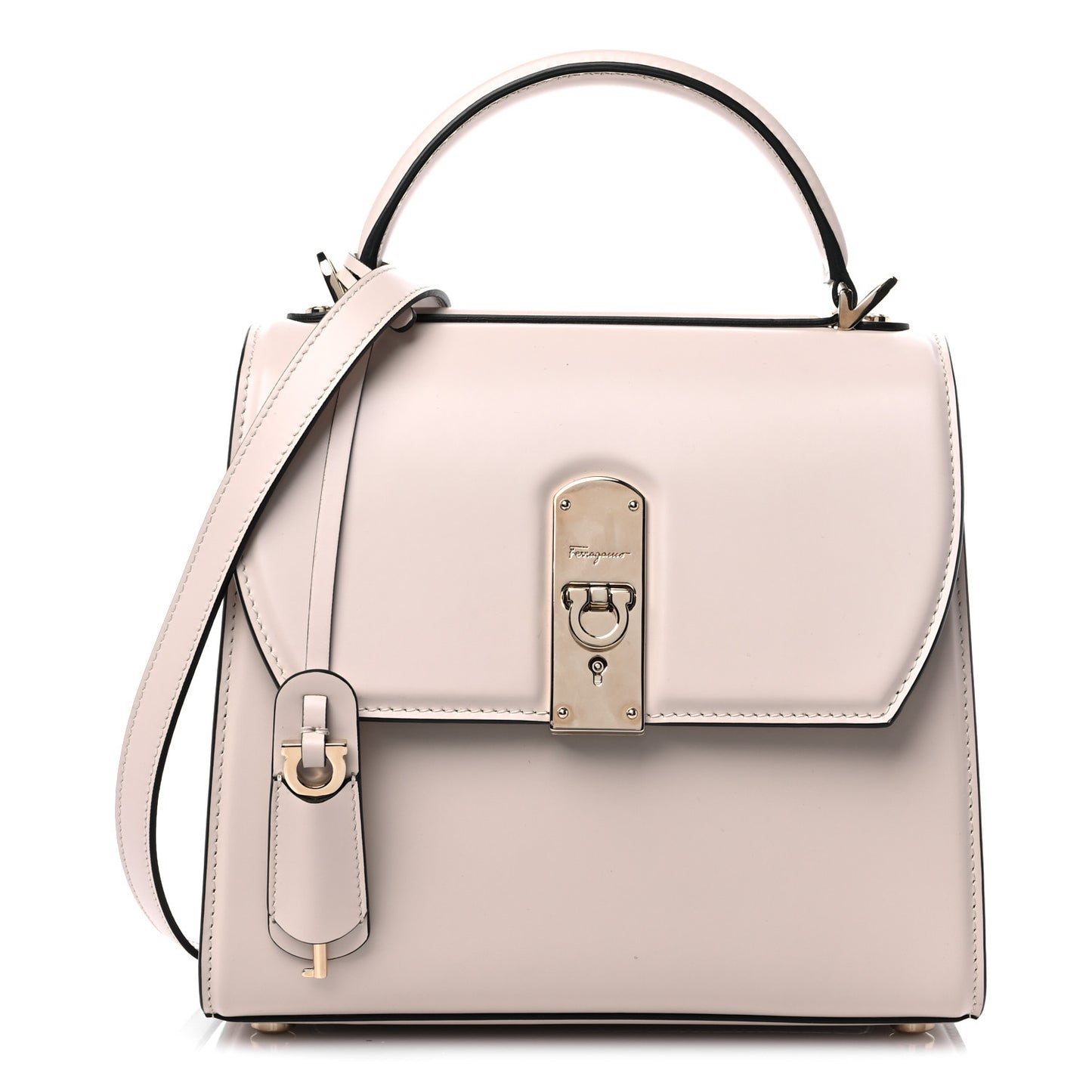 Smooth Calfskin Small Boxyz Bone