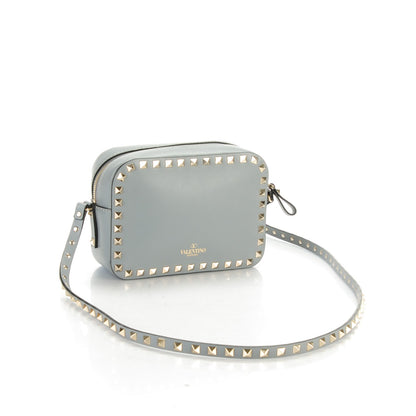 Valentino Garavani Calfskin Rockstud Camera Crossbody Bag Light Stone 3 of 7