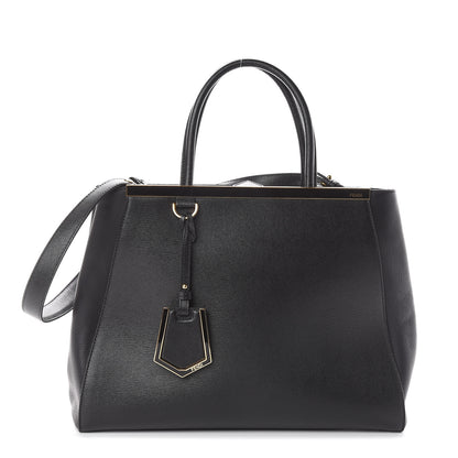 Fendi Vitello Elite Regular 2Jours Tote Black 1 of 8