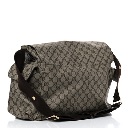 Gucci GG Plus Monogram Messenger Diaper Bag Dark Brown 4 of 32
