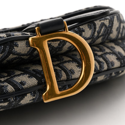 Christian Dior Oblique Mini Saddle Bag Blue 13 of 13