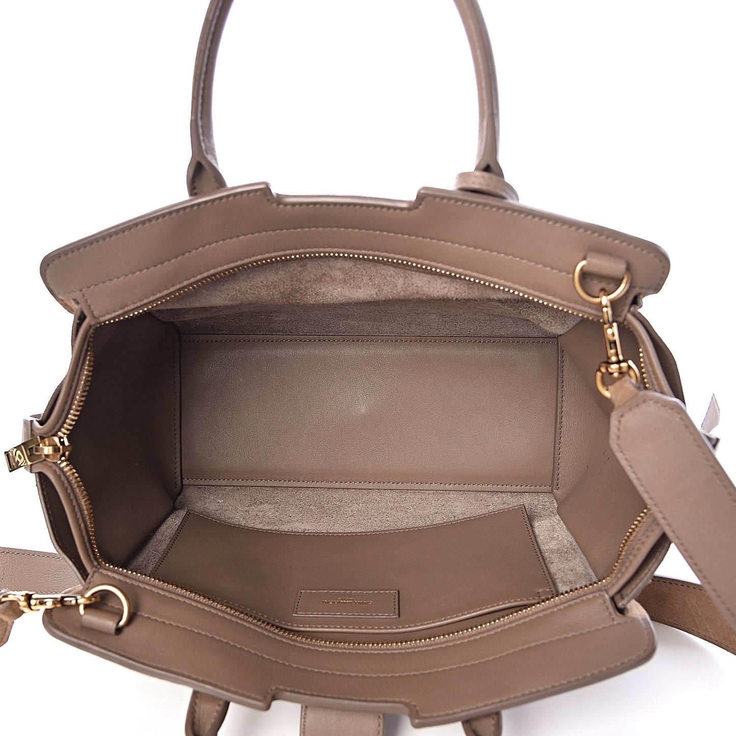 Calfskin Suede Baby Monogram Downtown Cabas Taupe
