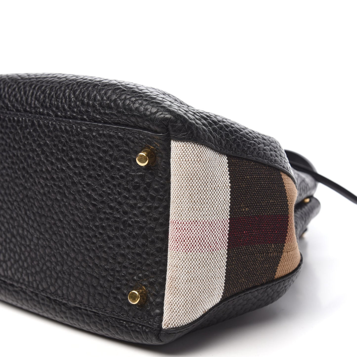 Grainy Calfskin House Check Small Maidstone Black