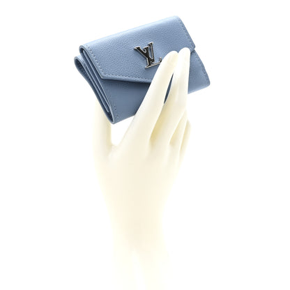 Louis Vuitton Calfskin Lockmini Wallet Blue 2 of 8