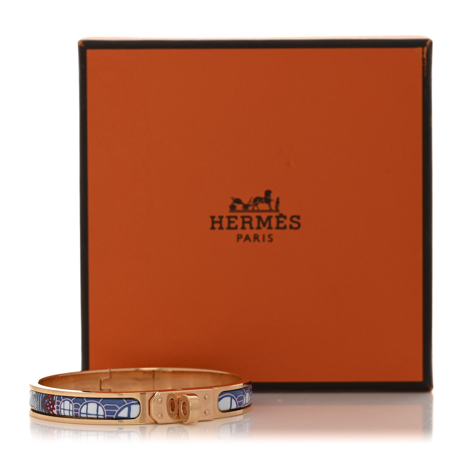 Hermes Enamel Printed Mini Clic Kelly Bracelet PM 6 of 6