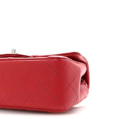 Chanel Lambskin Quilted Mini Rectangular Flap Red 10 of 10