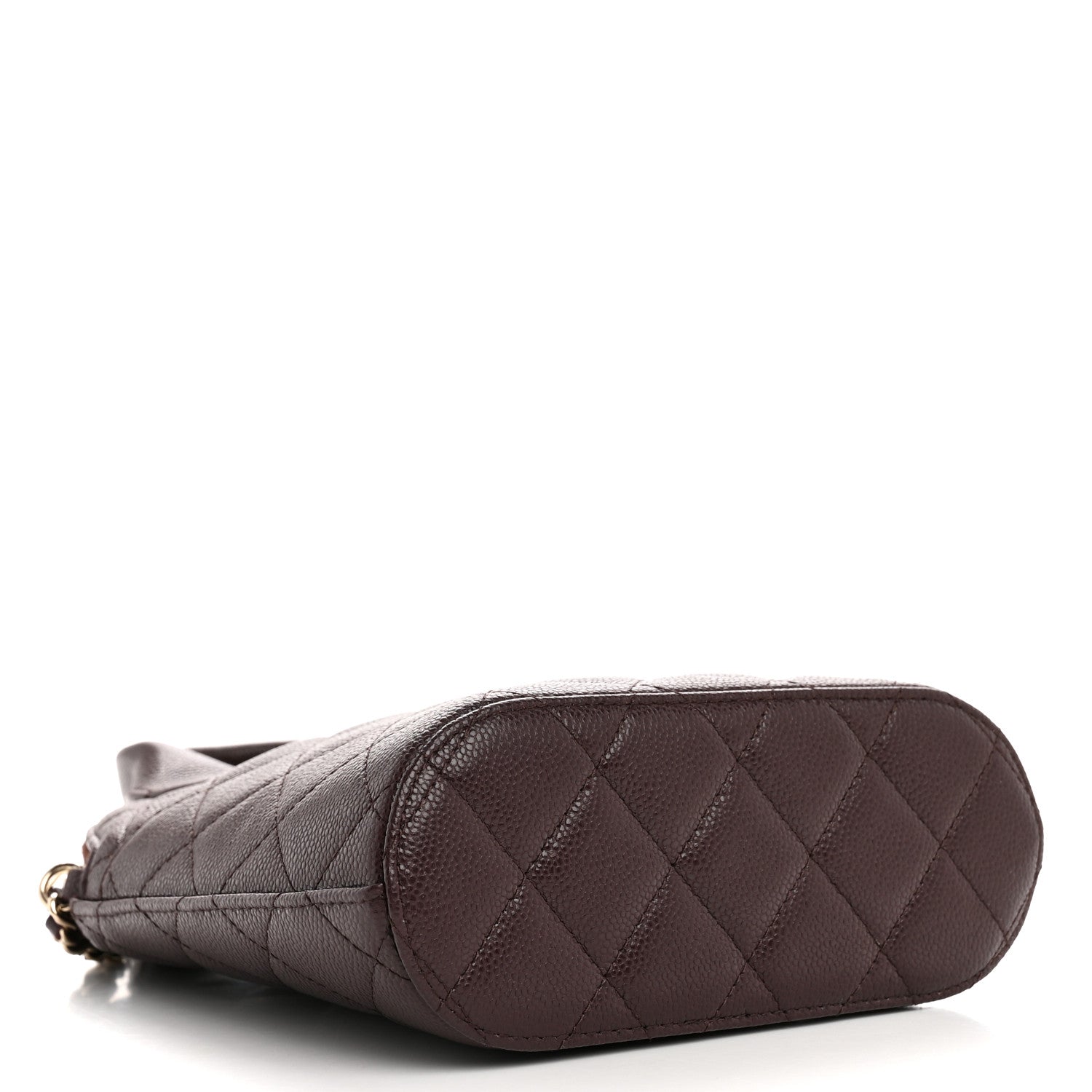 Chanel Caviar Quilted Top Handle Clutch With Chain Dark Brown 4 of 10