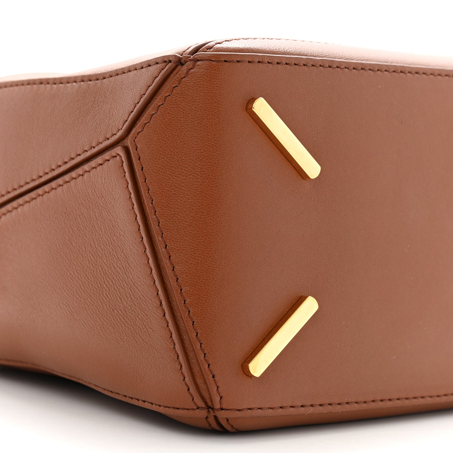 Nappa Lambskin Small Featherlight Puzzle Bag Pecan