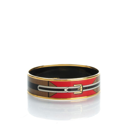 Hermes Enamel Printed Wide Sangles Bracelet 70 3 of 6