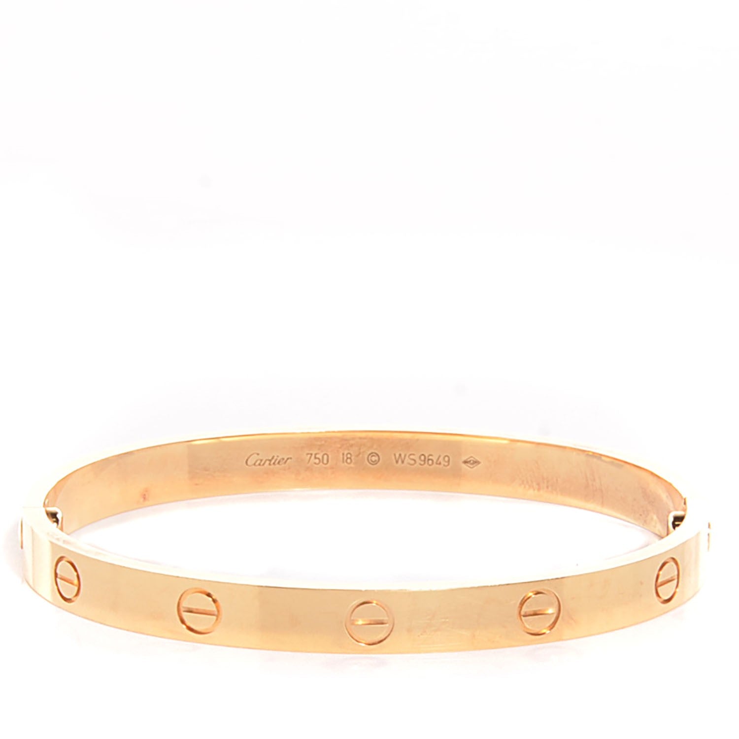 Cartier 18K Yellow Gold LOVE Bracelet 18 1 of 5