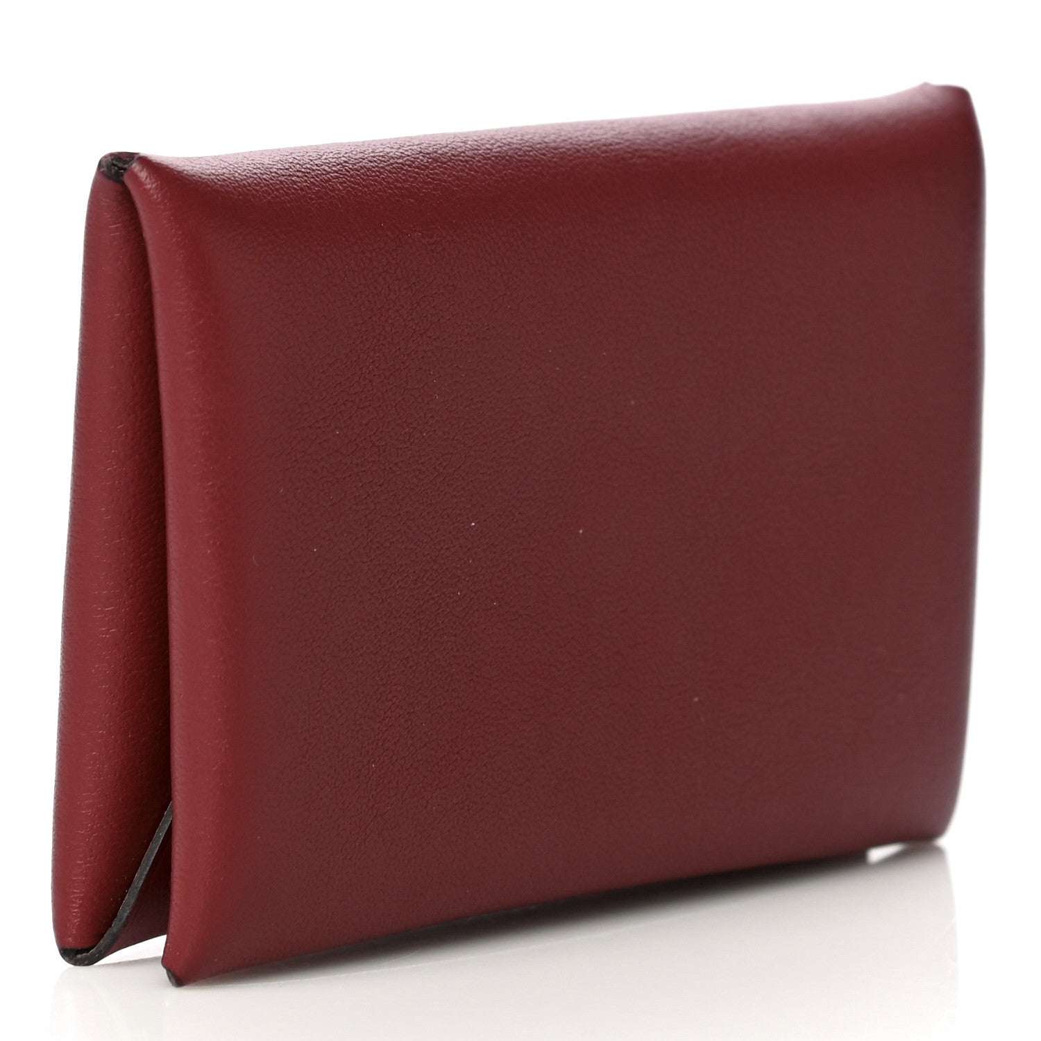 Hermes Evercolor Verso Calvi Card Case Rouge Grenat Glycine 3 of 13