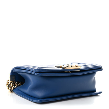 Chanel Lambskin Quilted Small Boy Flap Blue 4 of 11