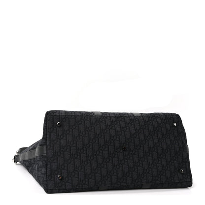Christian Dior Maxi Oblique Jacquard Weekender 40 Black 4 of 10