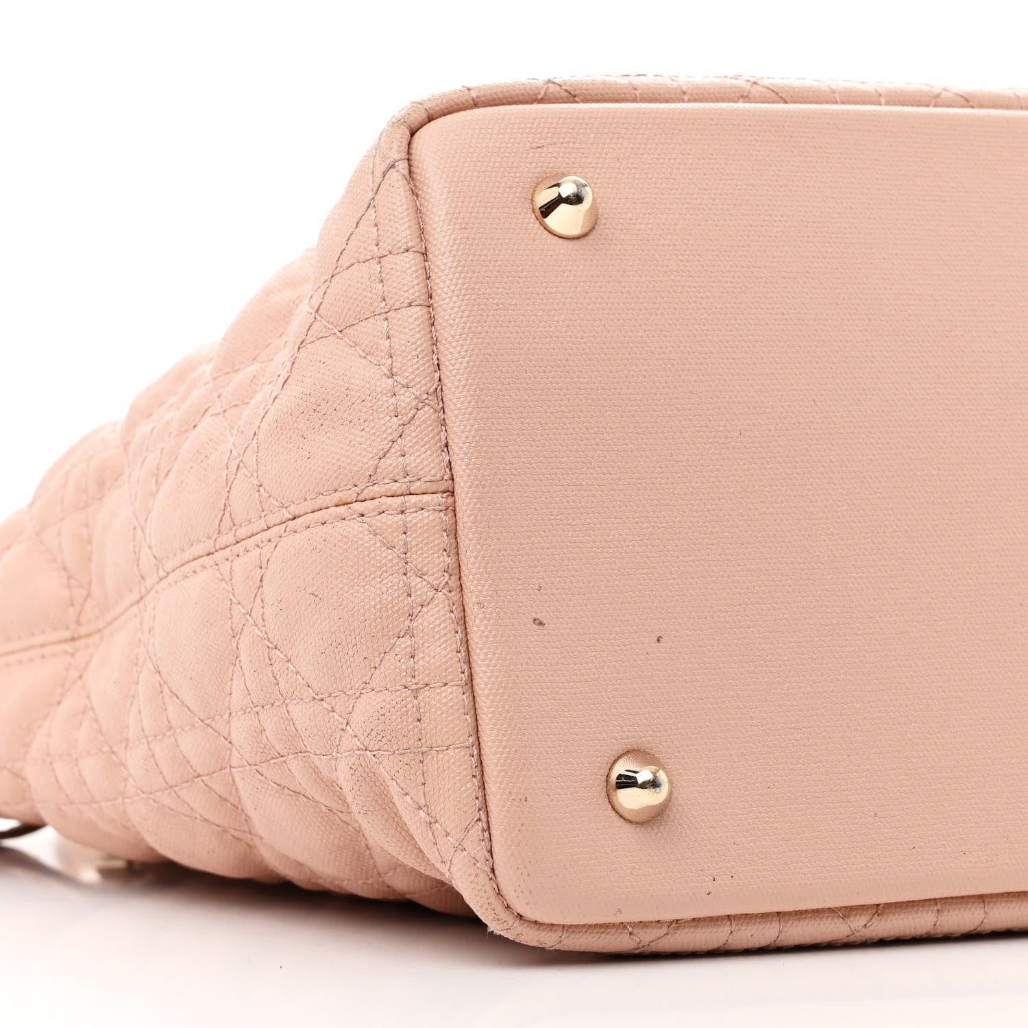 Christian Dior Coated Canvas Cannage Medium Panarea Tote Rosato 9 of 10