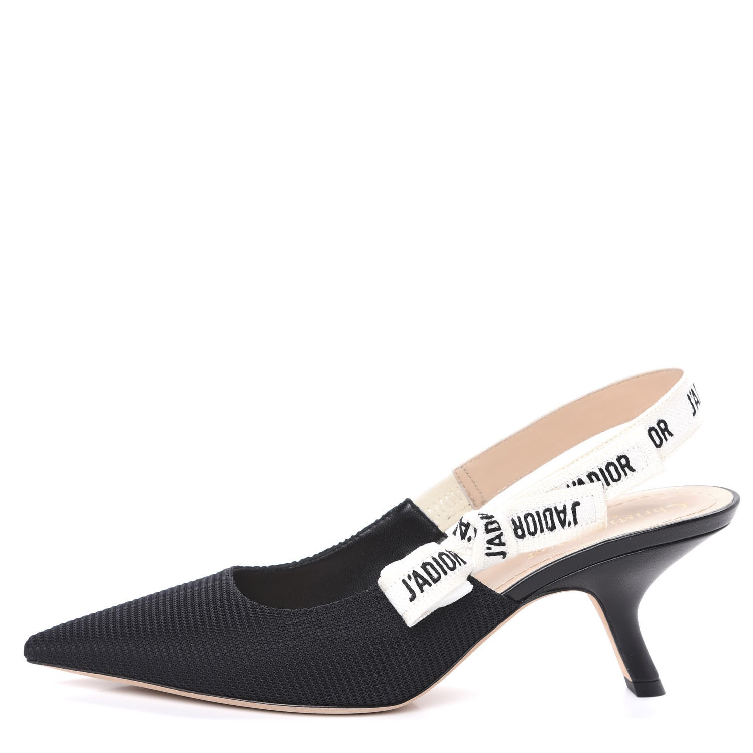 Christian Dior Technical Canvas Ribbon J Adior Slingback 65mm Pumps 39 Black 1 of 10
