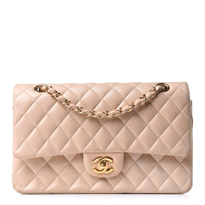 Chanel Lambskin Quilted Medium Double Flap Beige 1 of 13