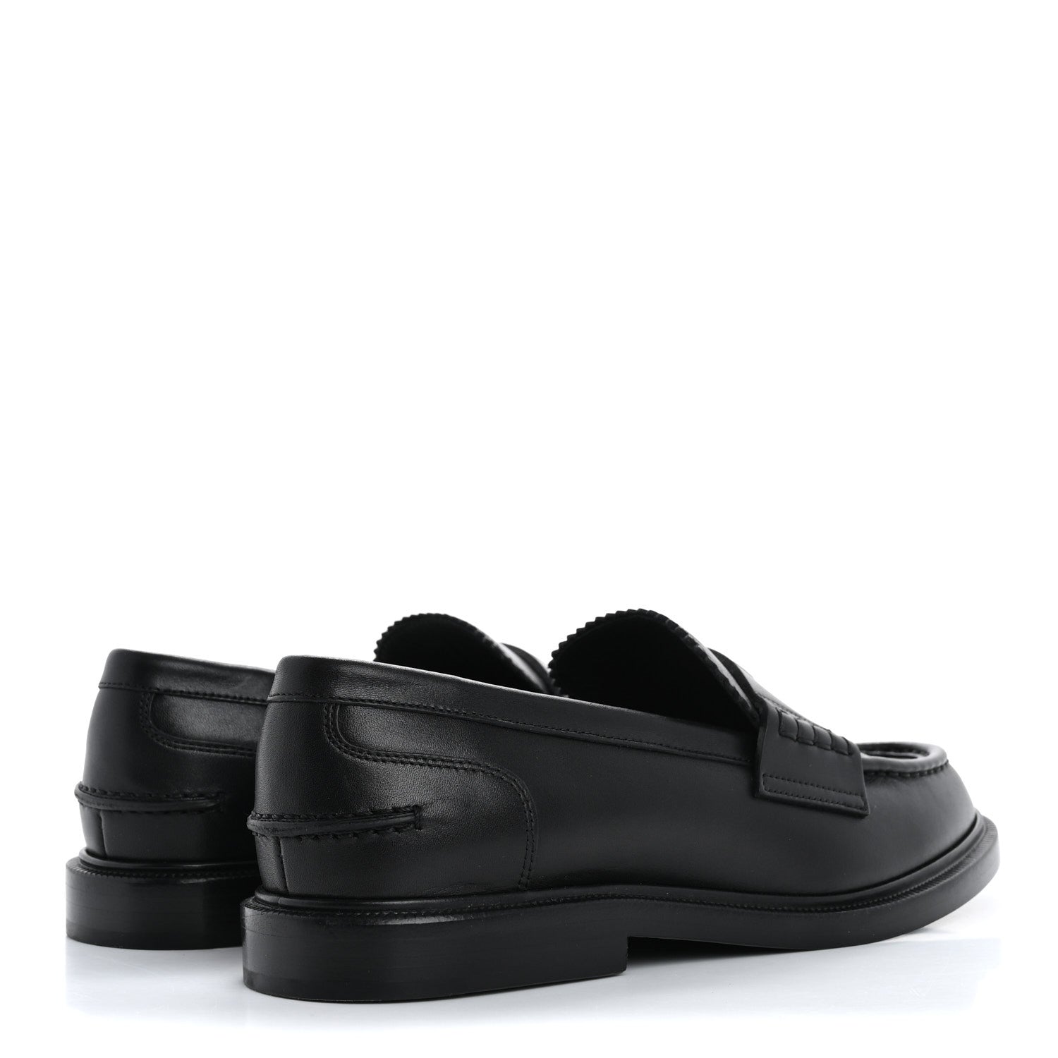 Fendi Vitello Karligraphy Loafers 35.5 Black 5 of 10