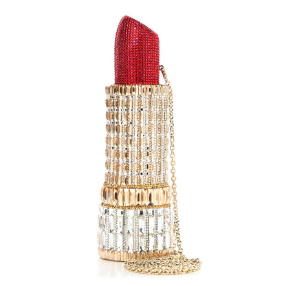 Judith Leiber Crystal Lipstick Seductress Minaudiere Clutch Multicolor 2 of 10