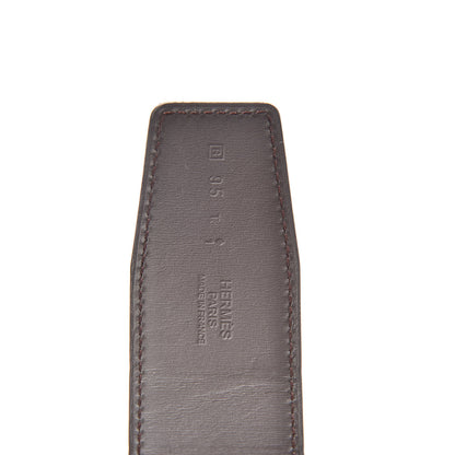 Hermes Epsom Chamonix 42mm Constance H Belt 95 Rouge Casaque Chocolate 3 of 5