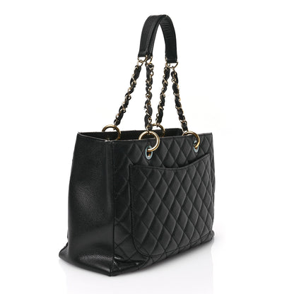 Chanel Caviar Quilted Grand Shopping Tote GST Black 3 of 10