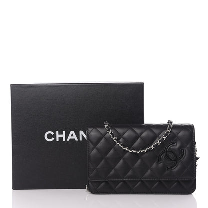 Chanel Calfskin Quilted Wallet On Chain WOC Black 12 of 12