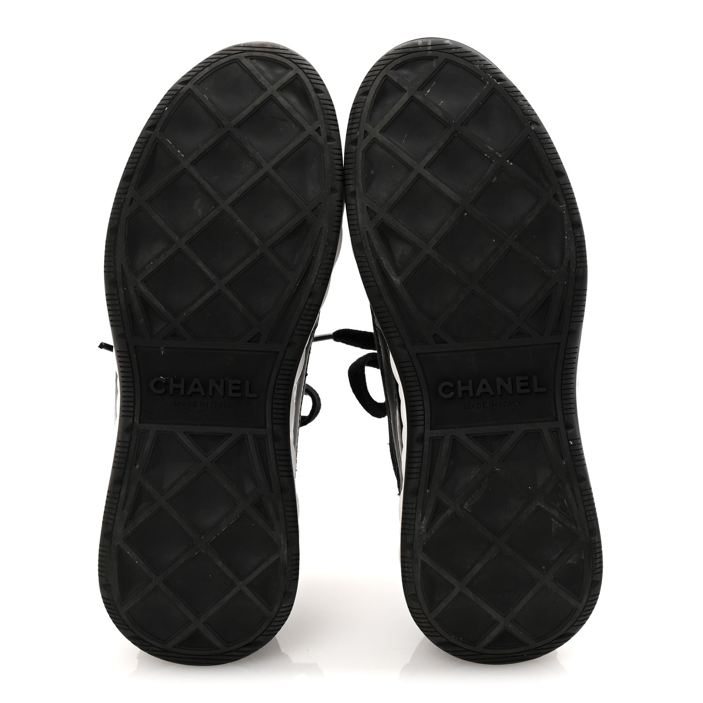 Velvet Calfskin Mixed Fibers CC Sneakers 36 Black