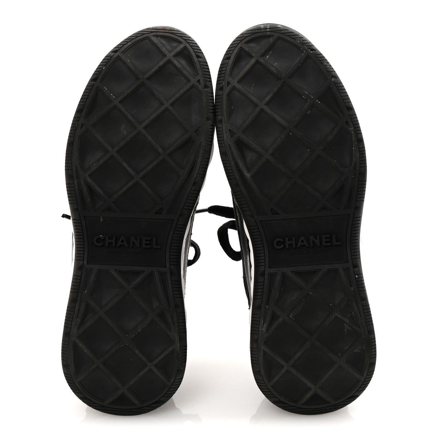 Chanel Velvet Calfskin Mixed Fibers CC Sneakers 36 Black 6 of 12