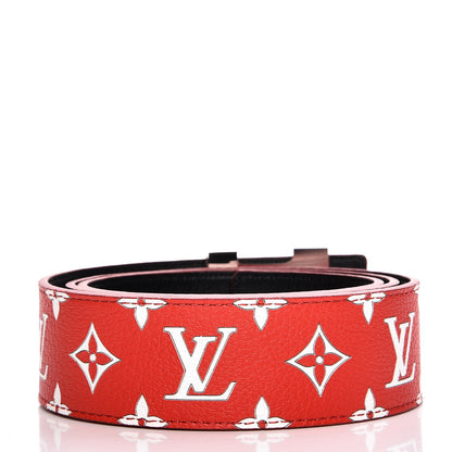 Louis Vuitton X SUPREME Monogram 40mm LV Initiales Belt 90 38 Red 3 of 10