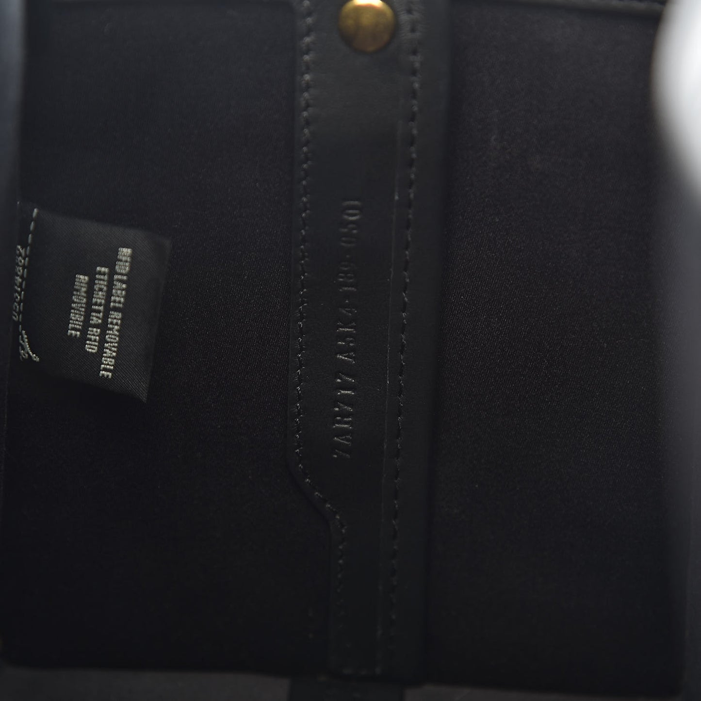 Glazed Fabric Vitello Century FF 1974 Stamp Patch Mini Peekaboo Defender Cover Mogano Panna Black