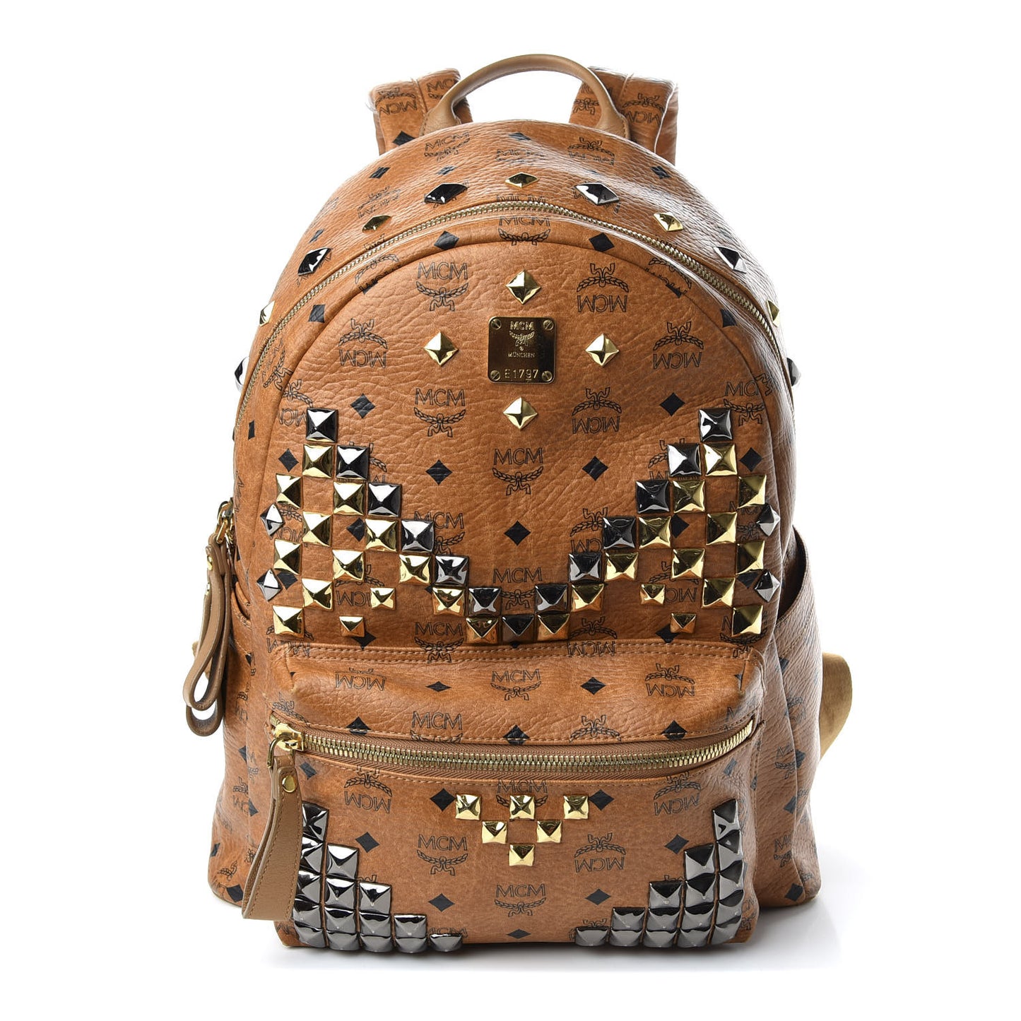 Visetos Studded Medium Stark M Backpack Cognac