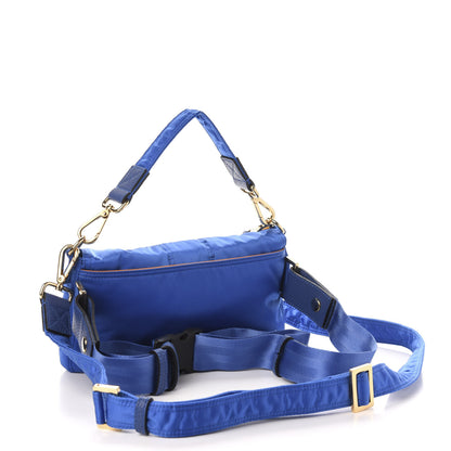 Fendi X PORTER Nylon Regular Belt Baguette Bag Blu 3 of 10