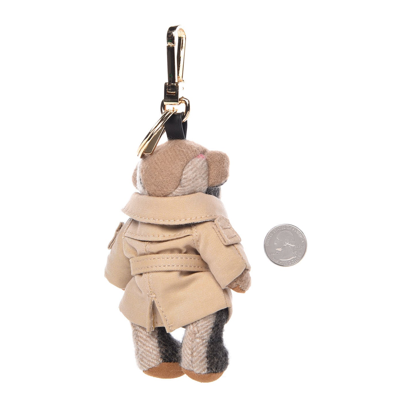 Cashmere Thomas Trench Teddy Bear Keychain Charm Camel