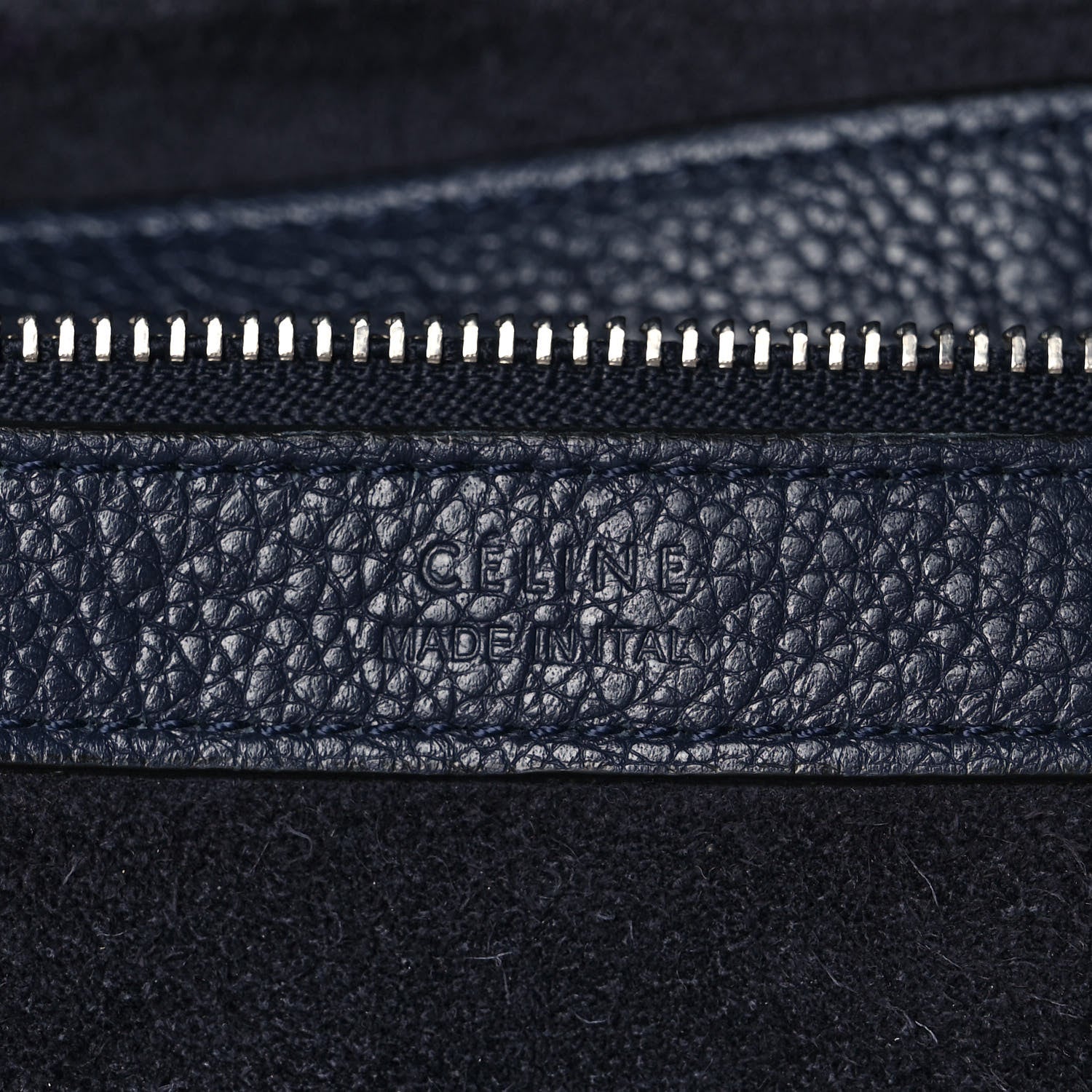 Celine Soft Grained Calfskin Small Belt Cabas Phantom Navy 5 of 11