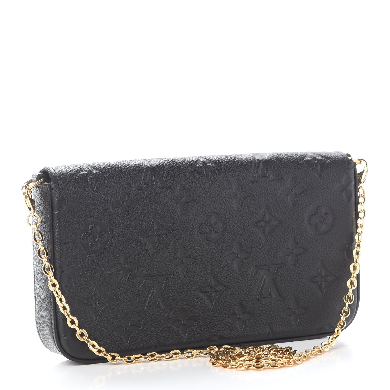 Louis Vuitton Empreinte Pochette Felicie Chain Wallet Black 4 of 10