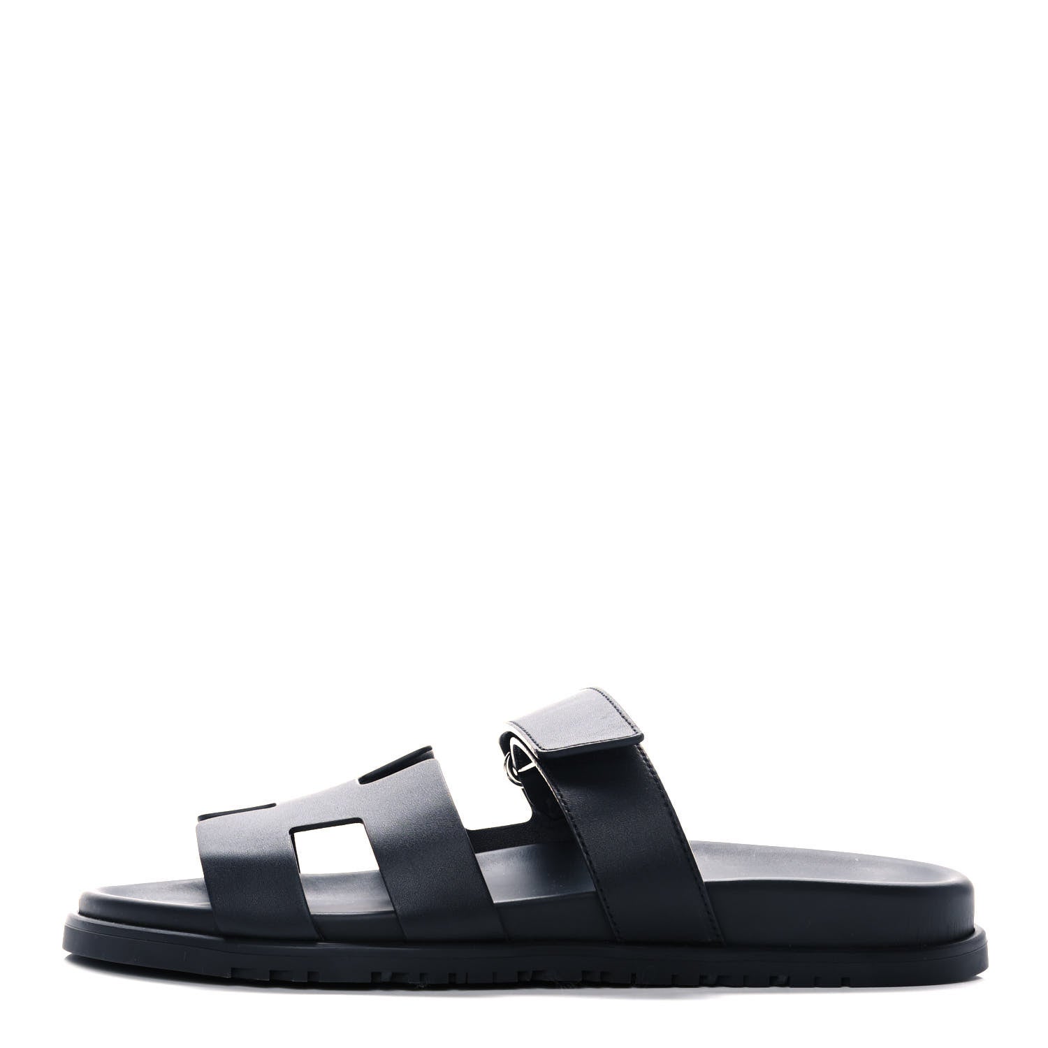 Hermes Calfskin Womens Chypre Sandals 41 Black 1 of 9