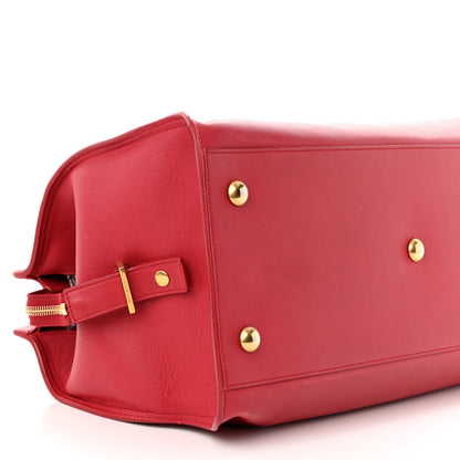 Saint Laurent Calfskin Medium Classic Y Cabas Red 8 of 21