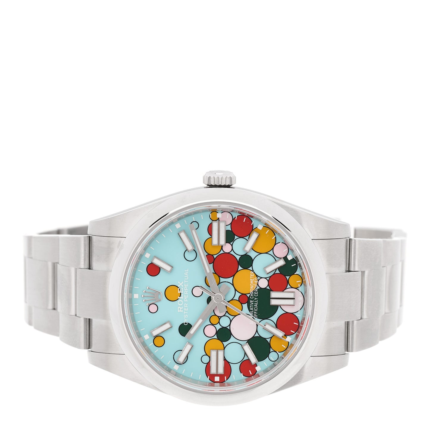 Stainless Steel 41mm Oyster Perpetual Watch Celebration Dial 124300
