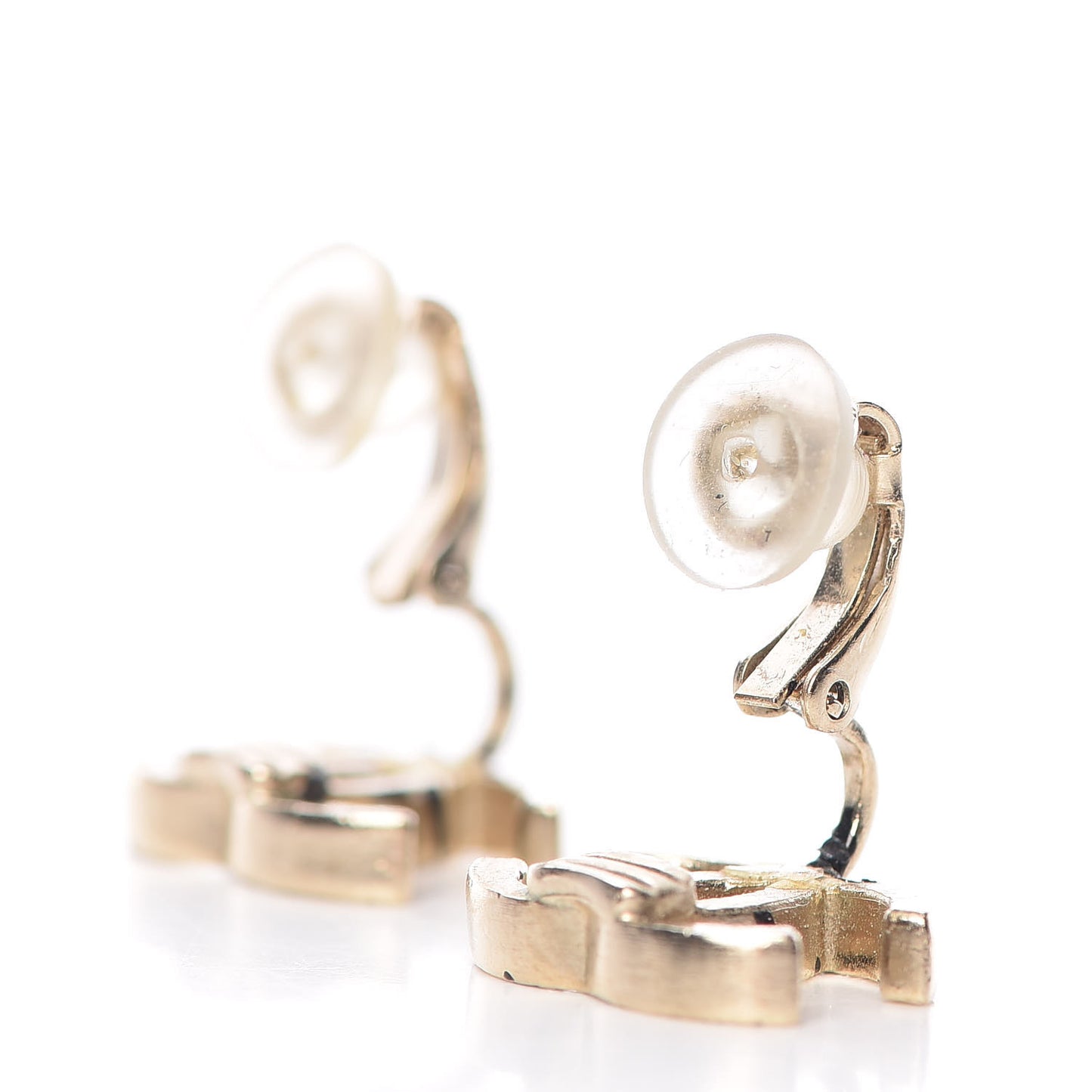 CC Clip On Earrings Gold Black