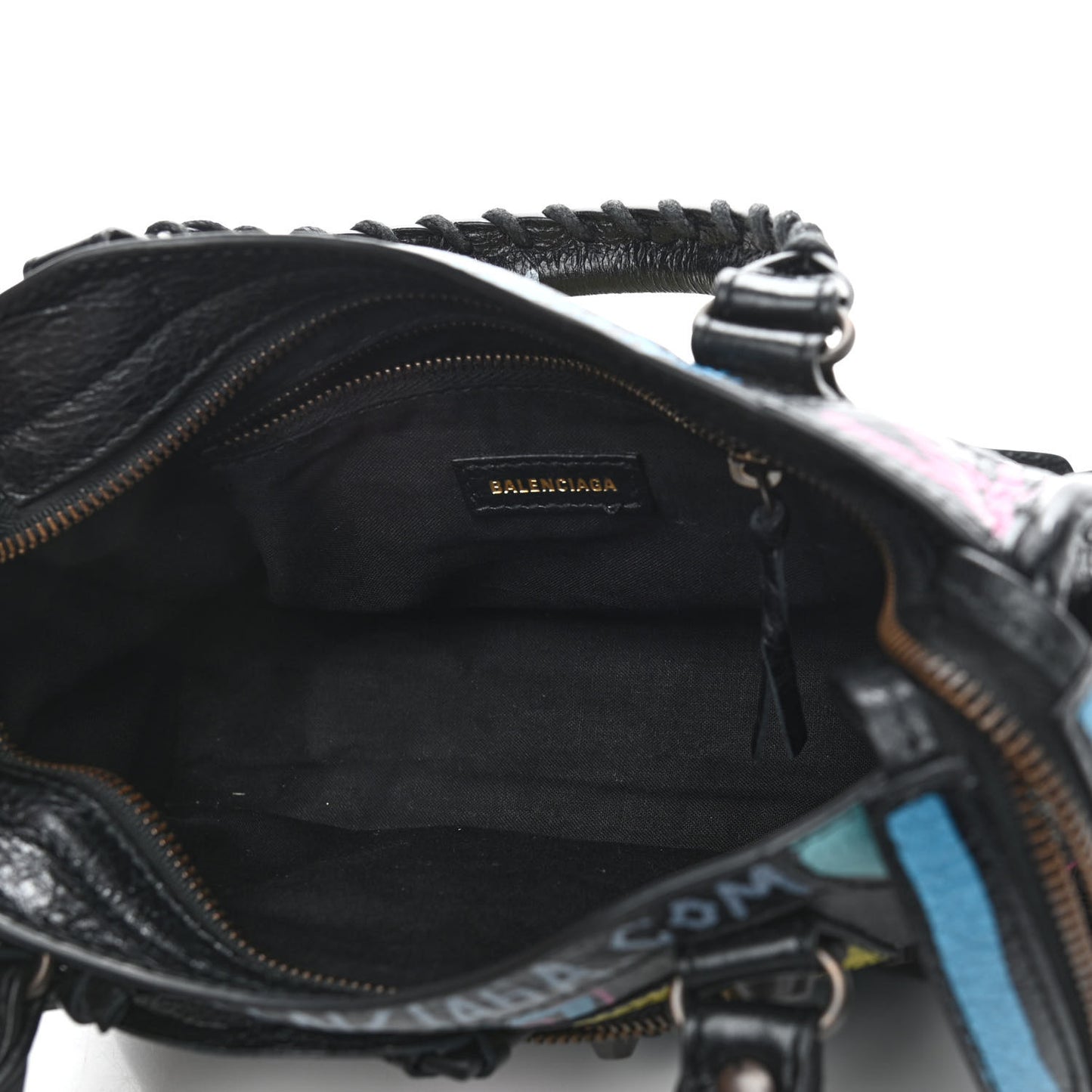 Agneau Arena Graffiti All Over Classic Hardware Mini City Black Multicolor