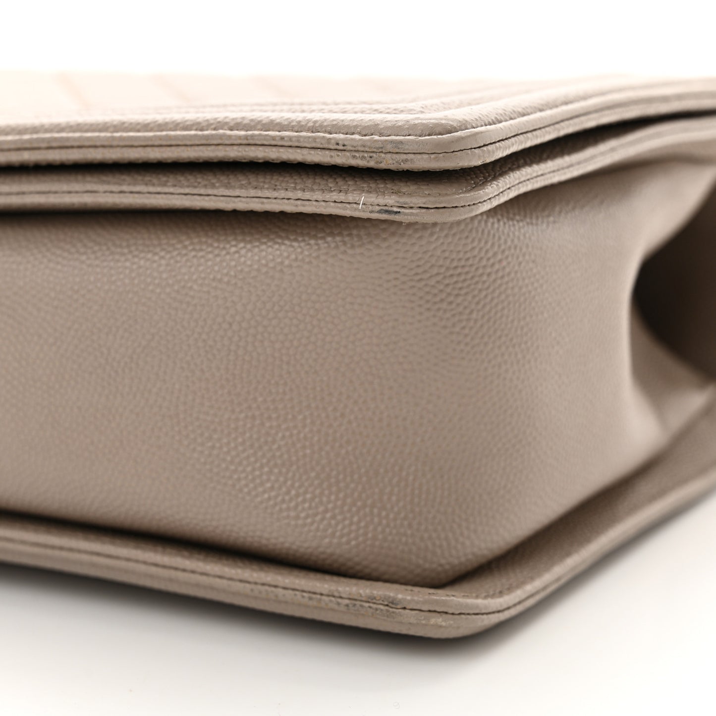 Caviar Quilted New Medium Boy Flap Dark Beige