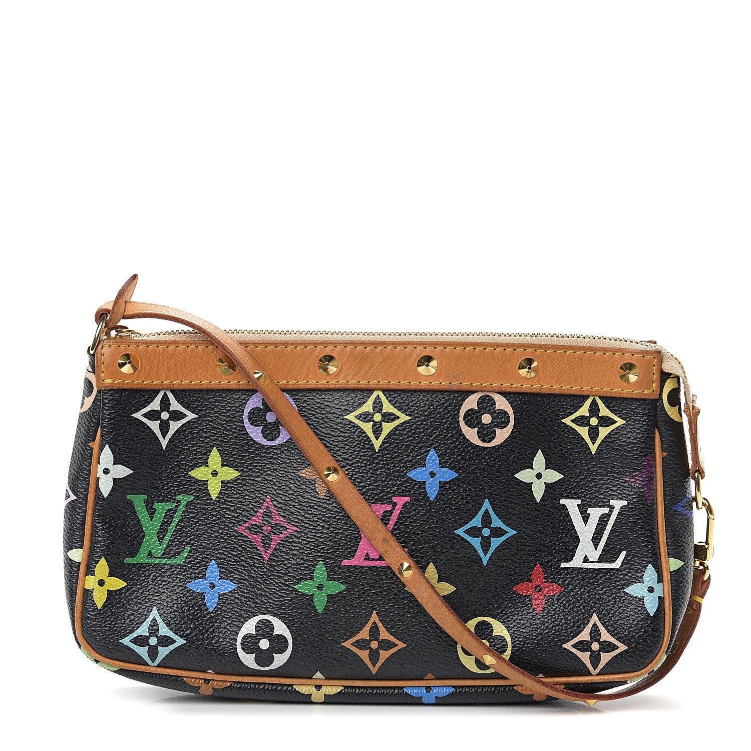 Louis Vuitton Monogram Multicolor Pochette Accessories Black 1 of 11