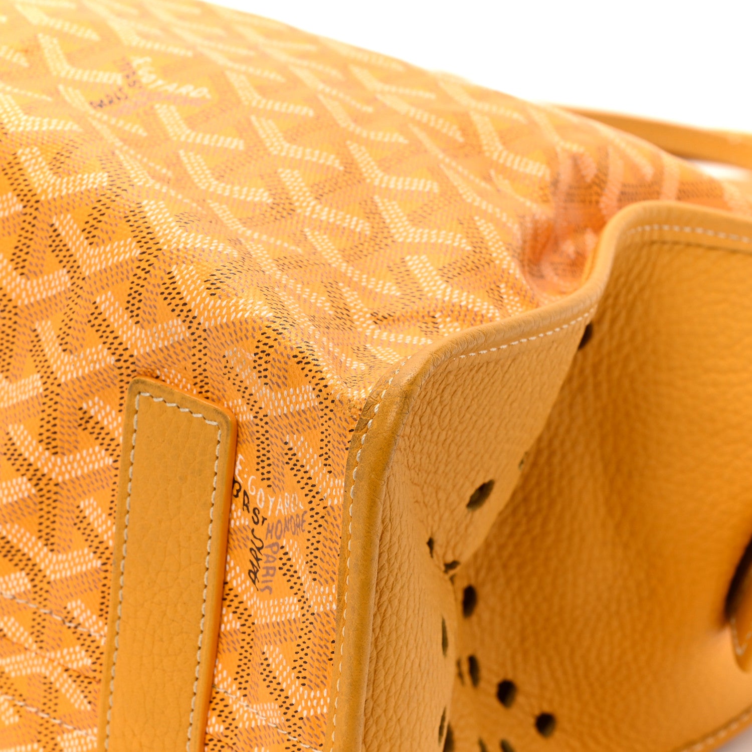 Goyard Goyardine Sac Hardy Pet Carrier PM Yellow 13 of 19