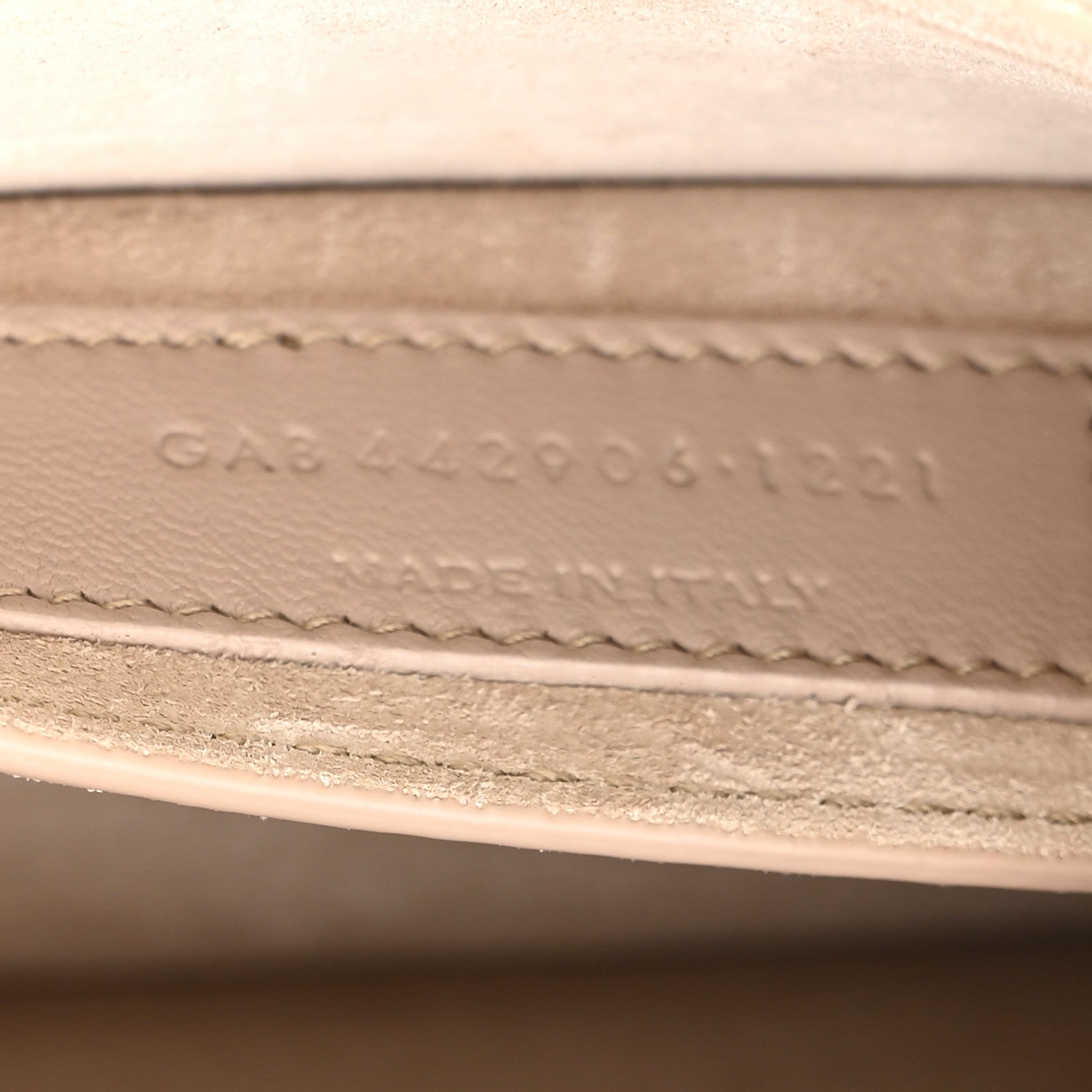 Saint Laurent Calfskin Crocodile Embossed Medium Monogram Sunset Blanc Vintage 9 of 13
