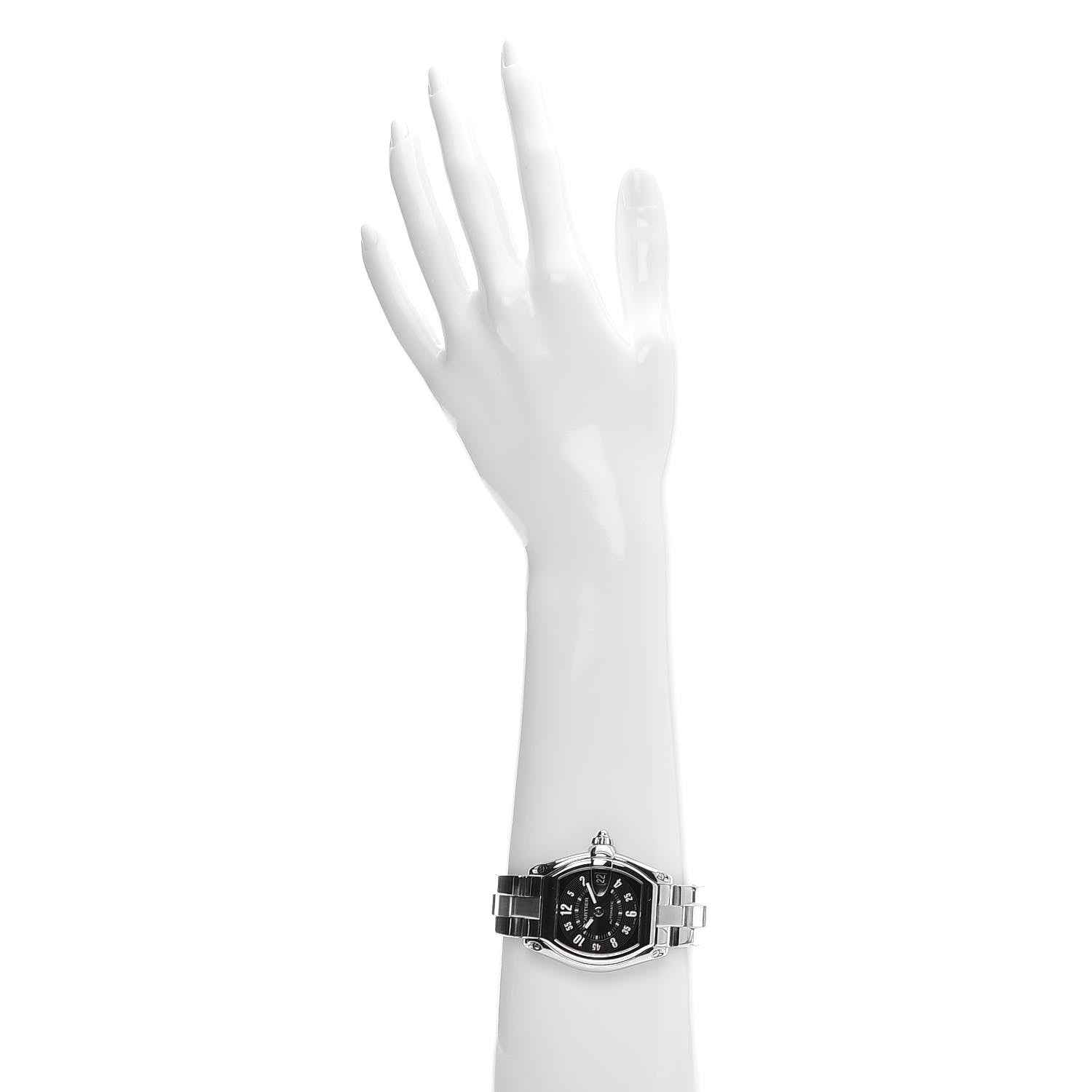 Cartier Stainless Steel 37mm Roadster Automatic Watch Black 2 of 5