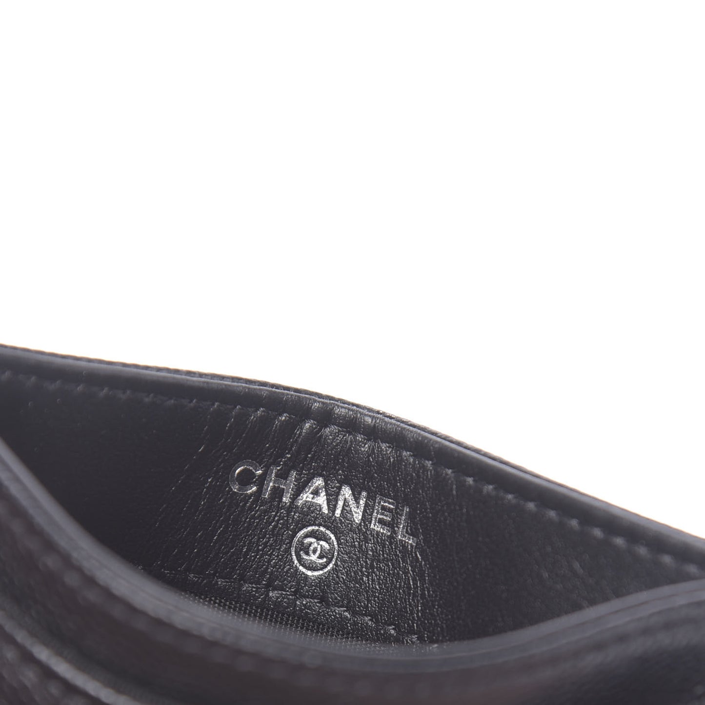 Caviar Quilted My Everything Card Holder Black