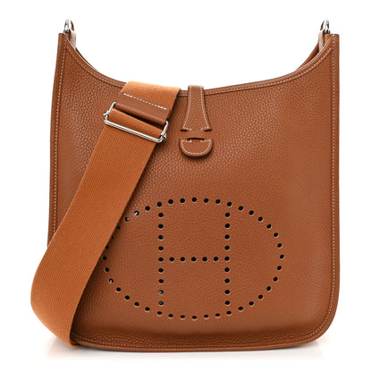Hermes Taurillon Clemence Evelyne III PM Gold 1 of 10